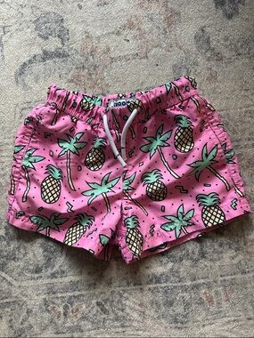 Maamgic Pink Pineapple Print Swim Shorts